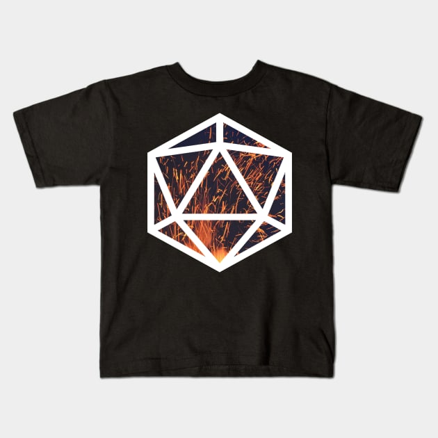 D20 Decal Badge - Dragon's Heart Kids T-Shirt by aaallsmiles